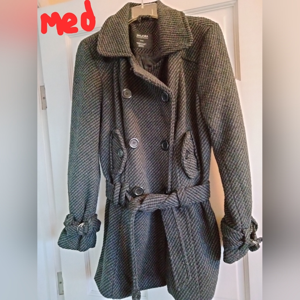 Majora Women's Gray Wool Trench Coat